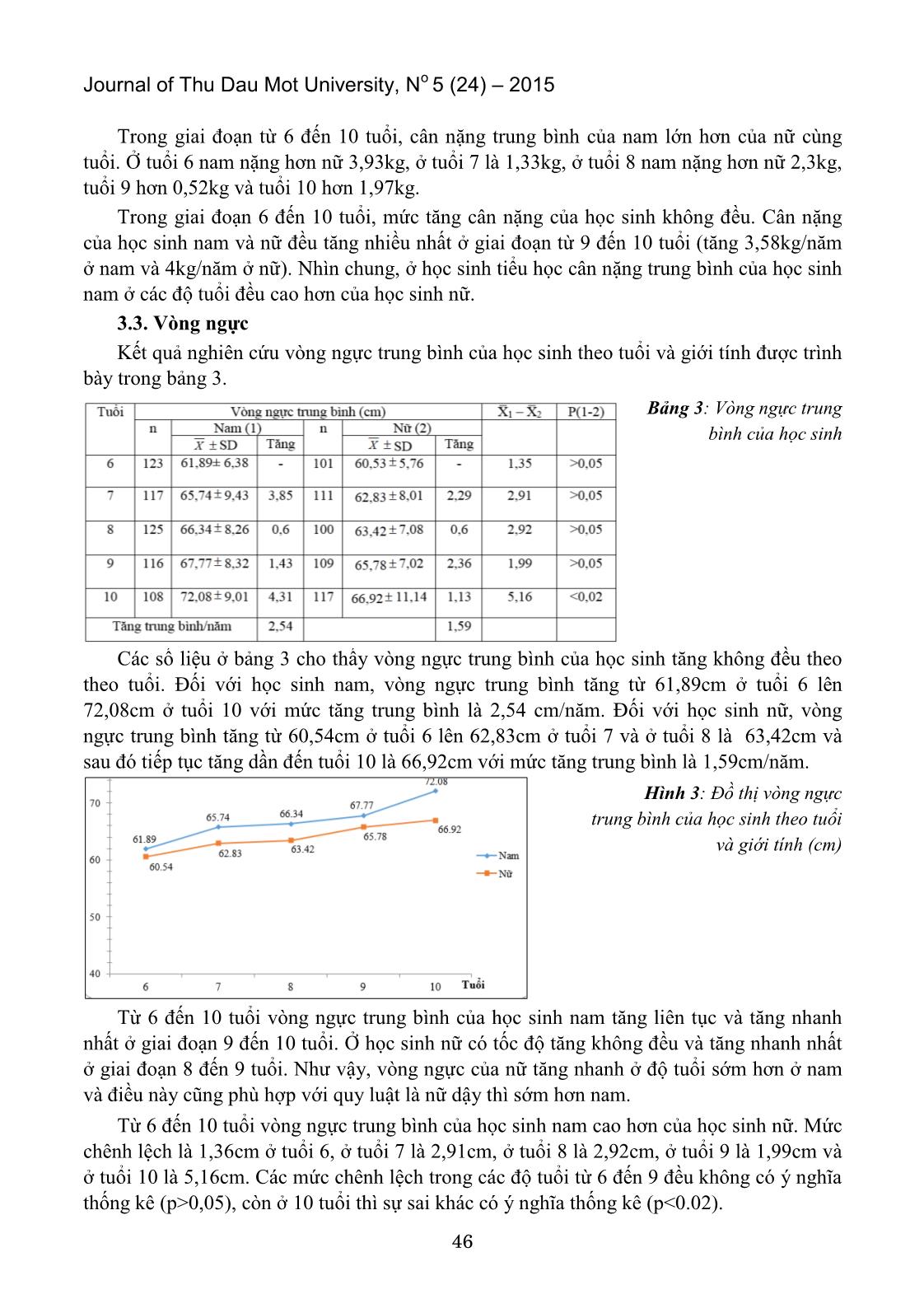 Nghiên cứu thể lực của học sinh Tiểu học ở thành phố Thủ Dầu Một, tỉnh Bình Dương trang 4