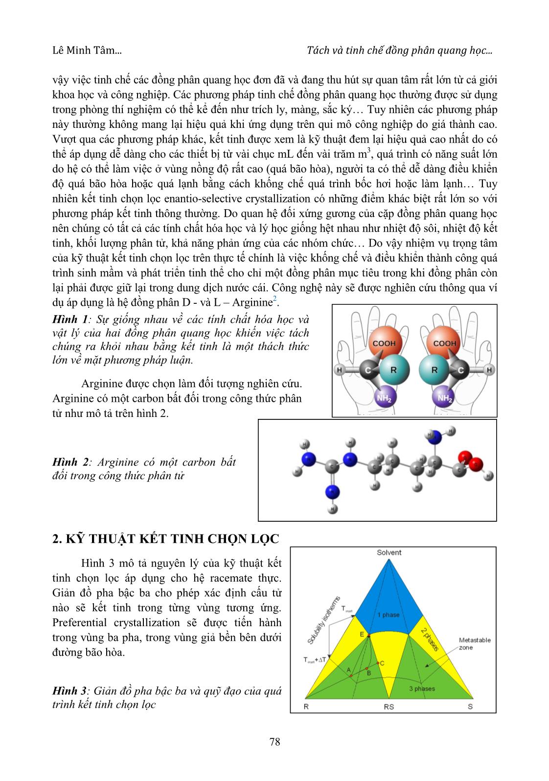 Tách và tinh chế đồng phân quang học bằng phương pháp kết tinh chọn lọc Enantioselective Crystallization - Trường hợp áp dụng cho hệ Amino Axít trang 2