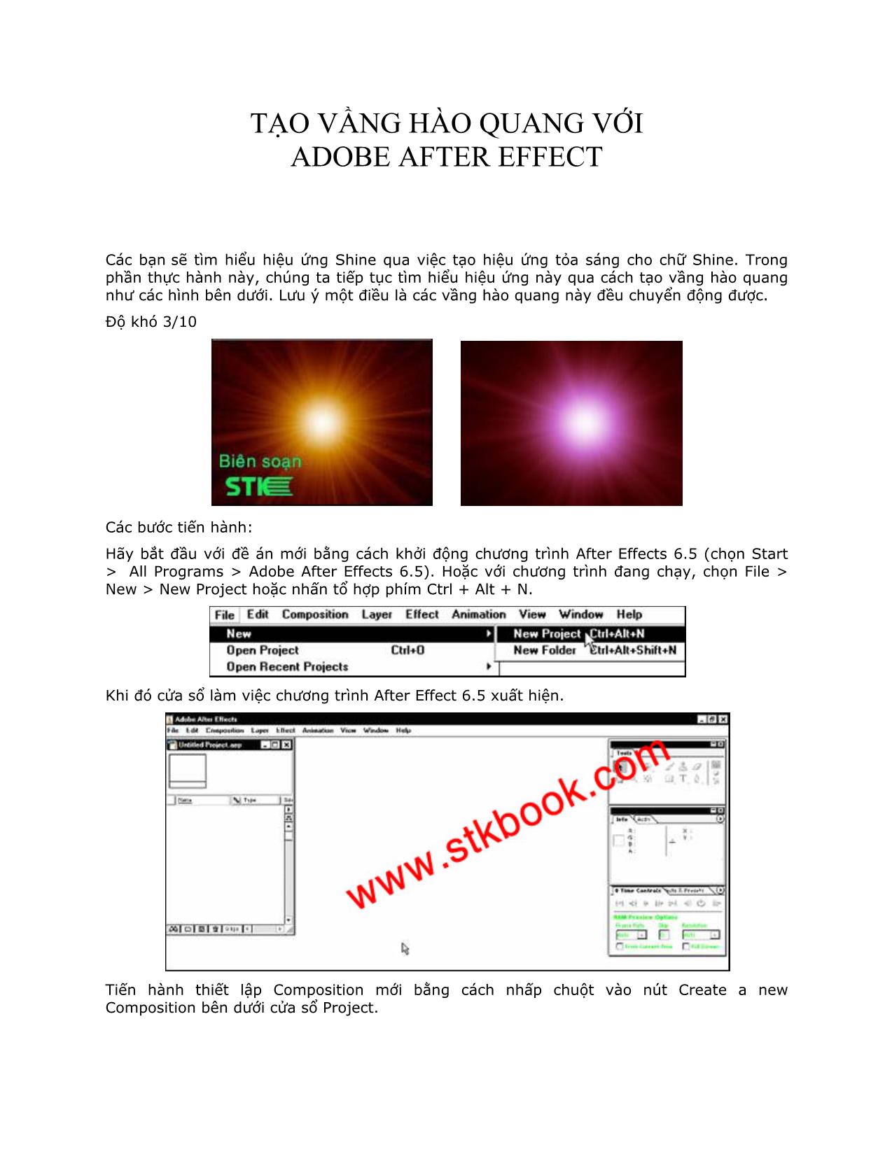 Tạo vầng hào quang với Adobe After Effect (Phần 1) trang 1