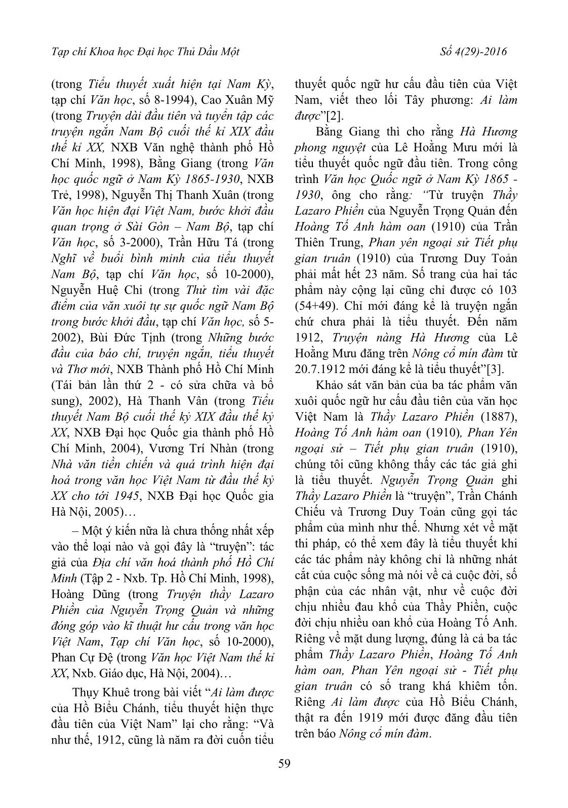 Tiểu thuyết quốc ngữ Nam Bộ cuối thế kỷ XIX đầu thế kỷ XX – một số vấn đề còn tranh cãi trang 2
