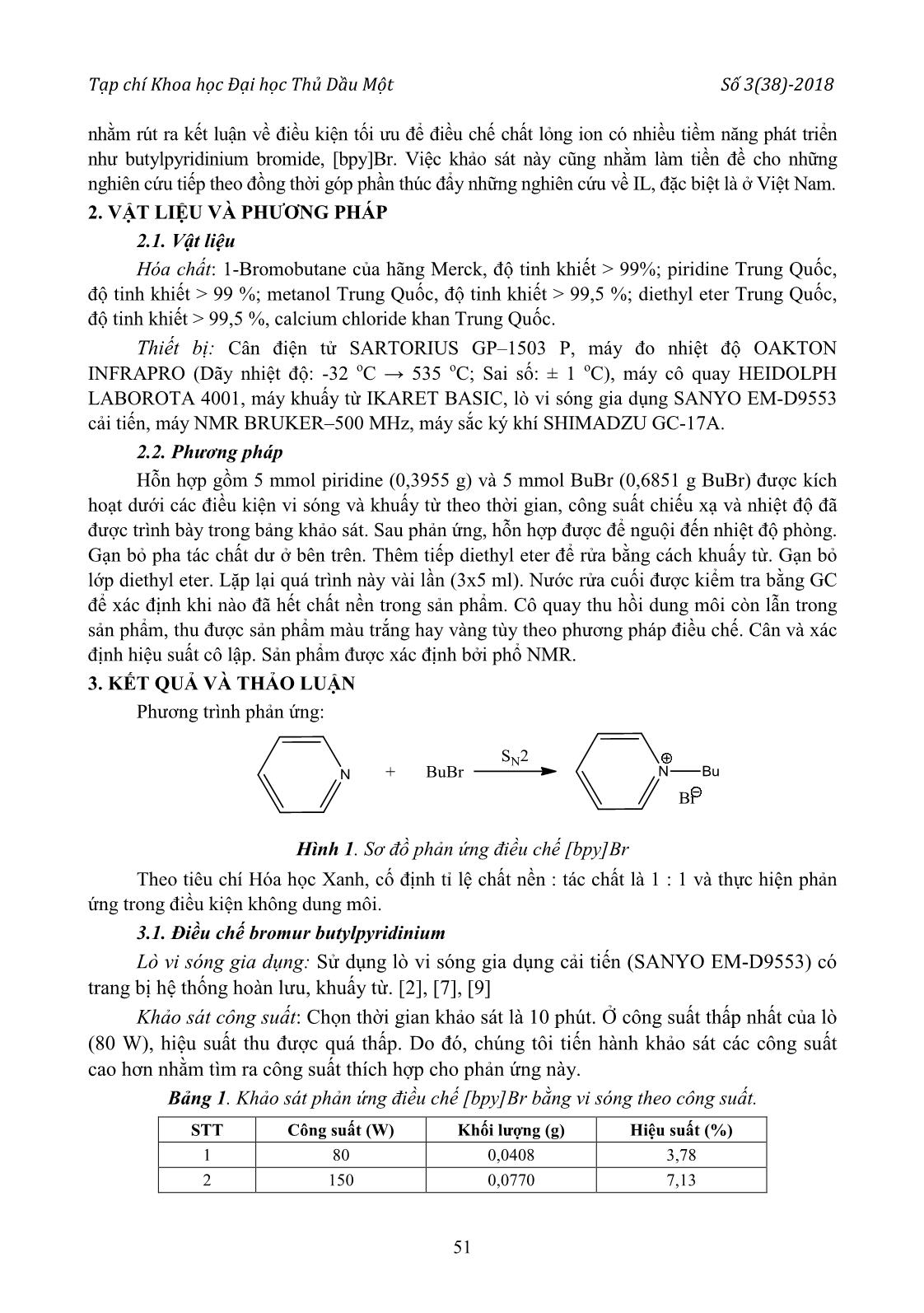 Tổng hợp xanh chất lỏng Ion Butylpyridinium Bromide trang 2