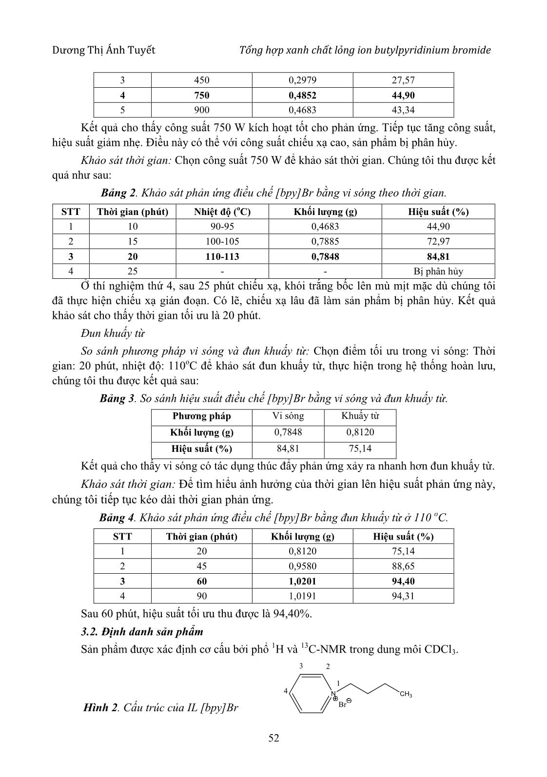 Tổng hợp xanh chất lỏng Ion Butylpyridinium Bromide trang 3