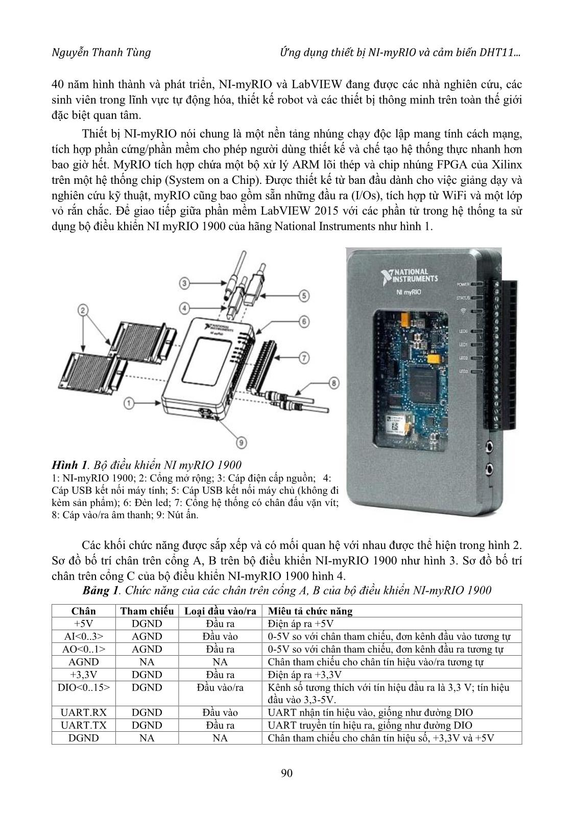 Ứng dụng thiết bị Ni-Myrio 1900 và cảm biến DHT11 khảo sát nhiệt độ và độ ẩm môi trường trang 2