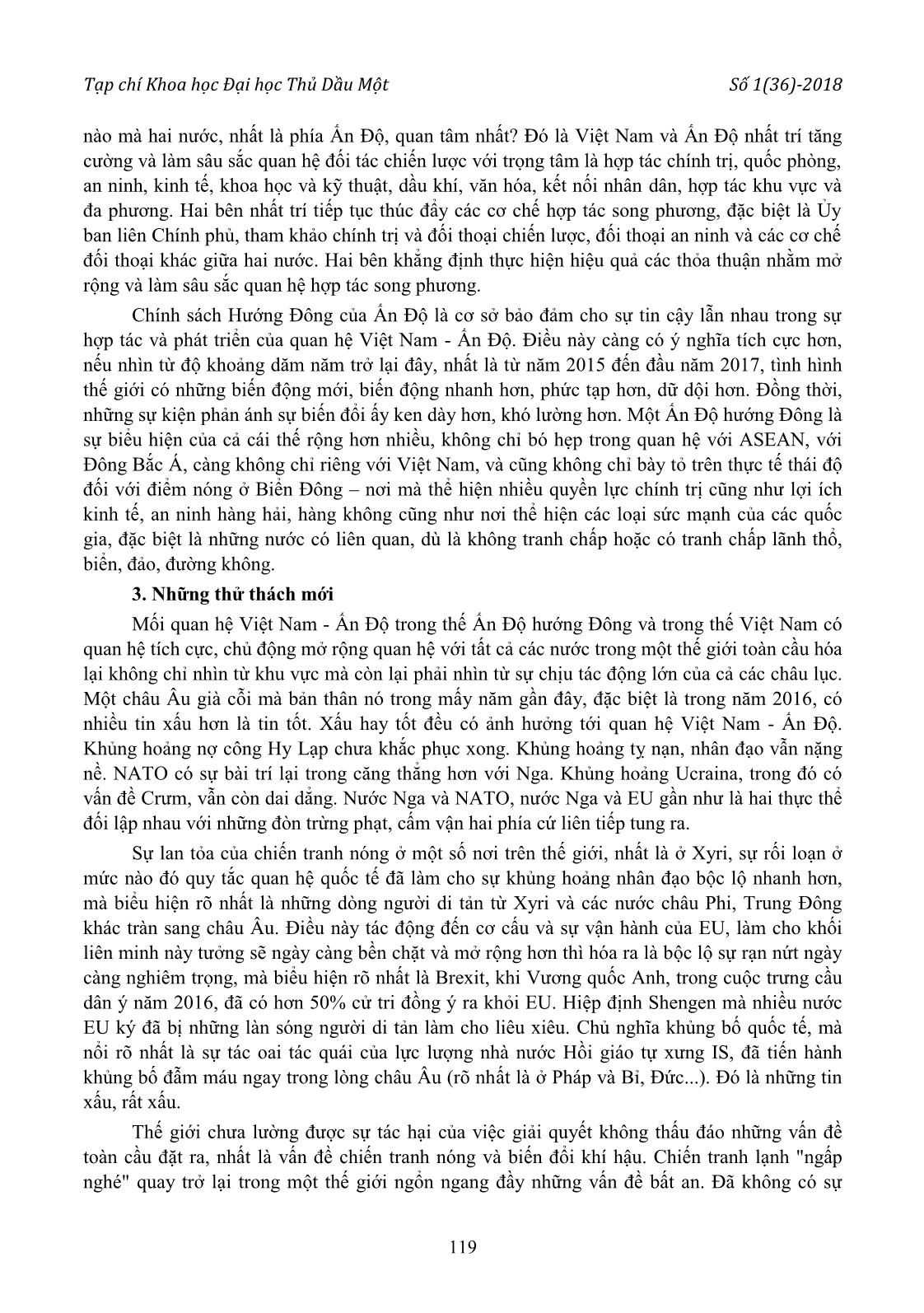 Về mối quan hệ Việt Nam - Ấn Độ hiện nay trang 4