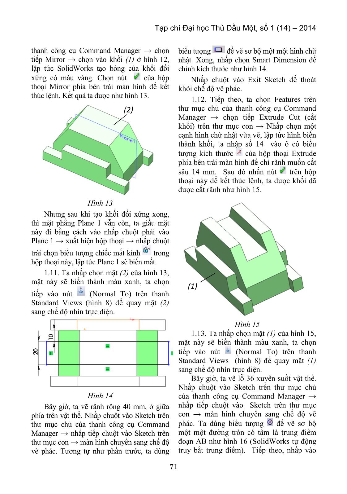 Xây dựng mô hình vật thể ba chiều, vẽ hình chiếu thứ ba và hình cắt trong vẽ kỹ thuật trang 5