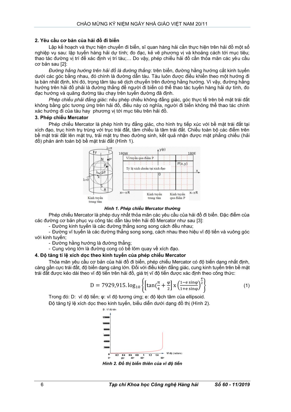 Ảnh hưởng của độ biến dạng của phép chiếu hải đồ mercator tới công tác dẫn tàu an toàn trang 2
