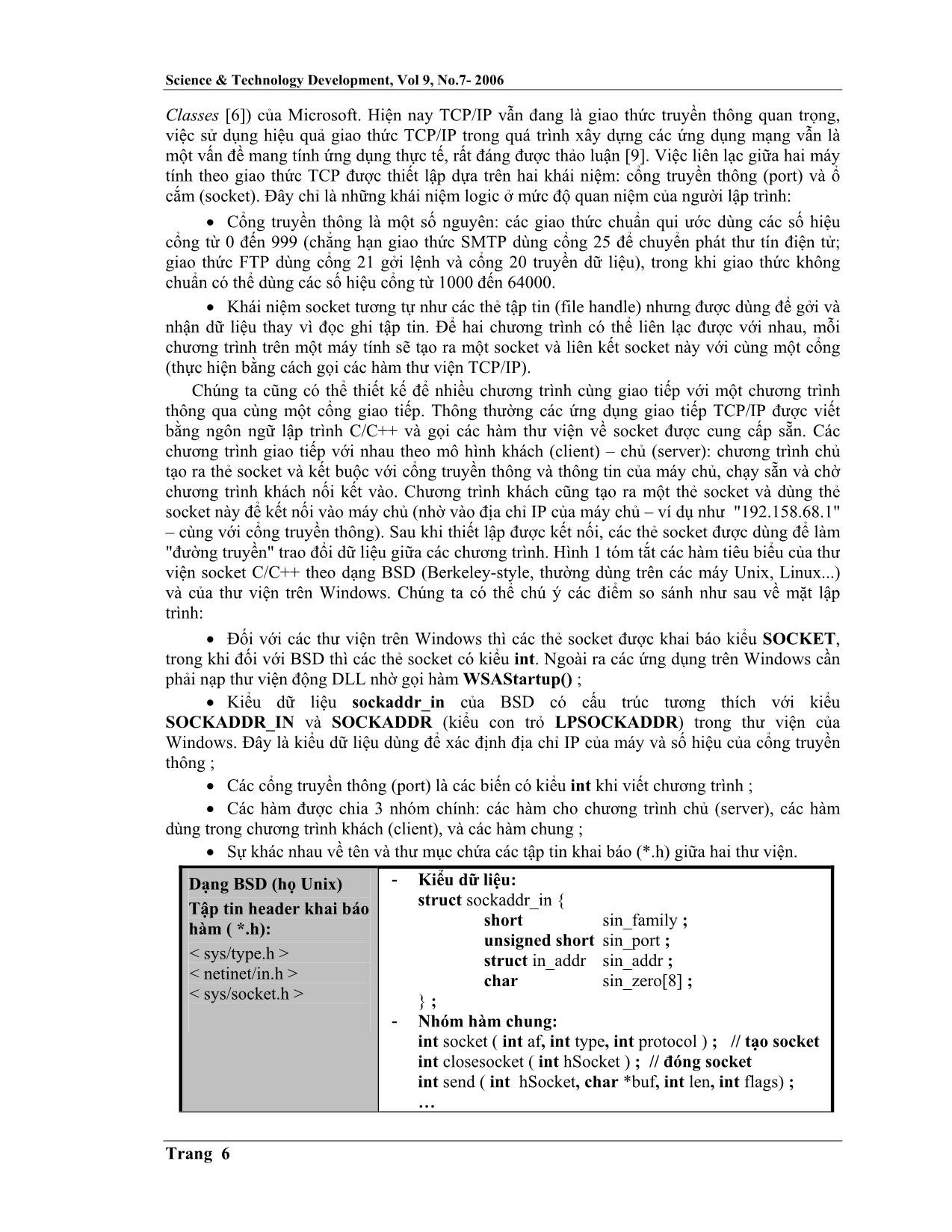 Áp dụng mẫu thiết kế hướng đối tượng trong xây dựng các ứng dụng mạng theo giao thức TCP/IP trang 2