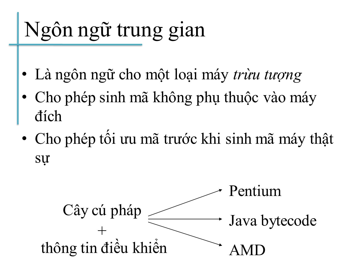 Bài giảng Chương trình dịch - Bài 6: Sinh mã trung gian - Hoàng Anh Việt trang 4
