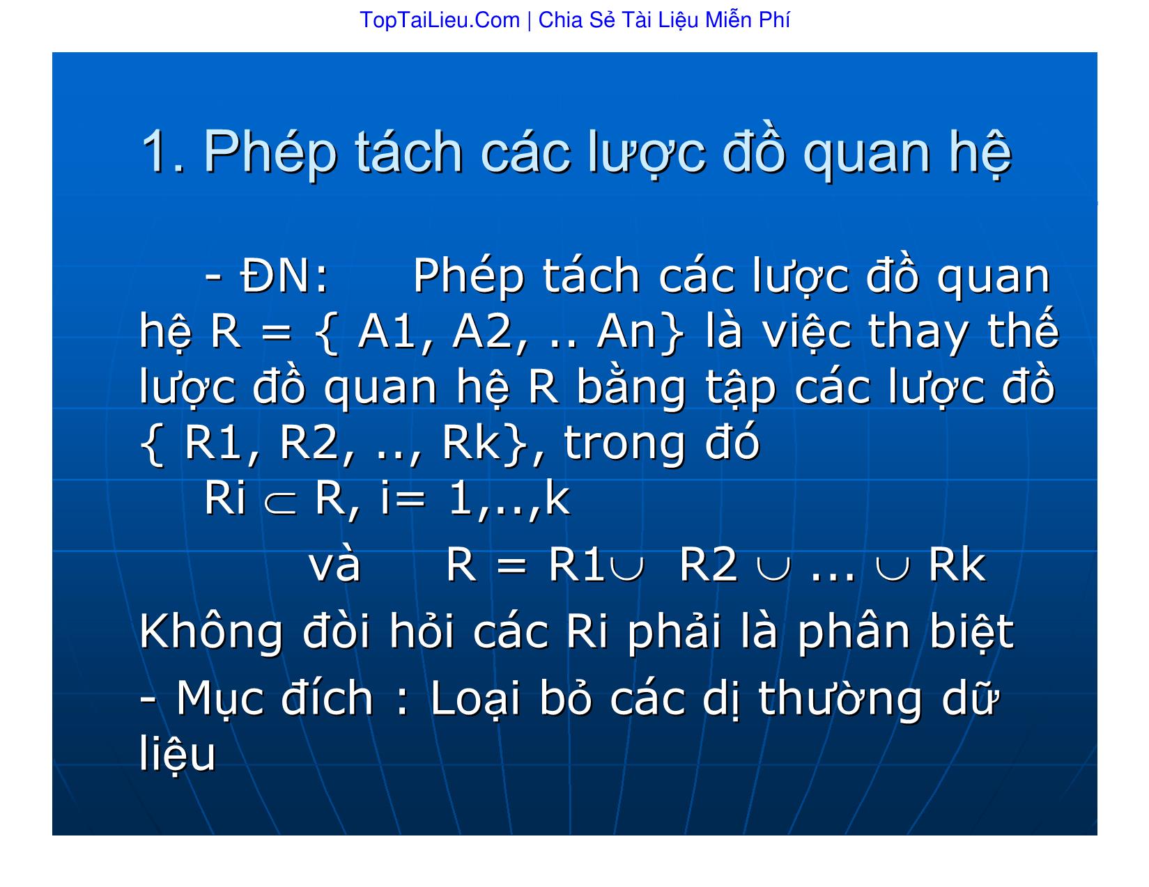 Bài giảng Cơ sở dữ liệu - Bài 8: Thiết kế cơ sở dũ liệu mức quan niệm - Vũ Văn Định trang 2