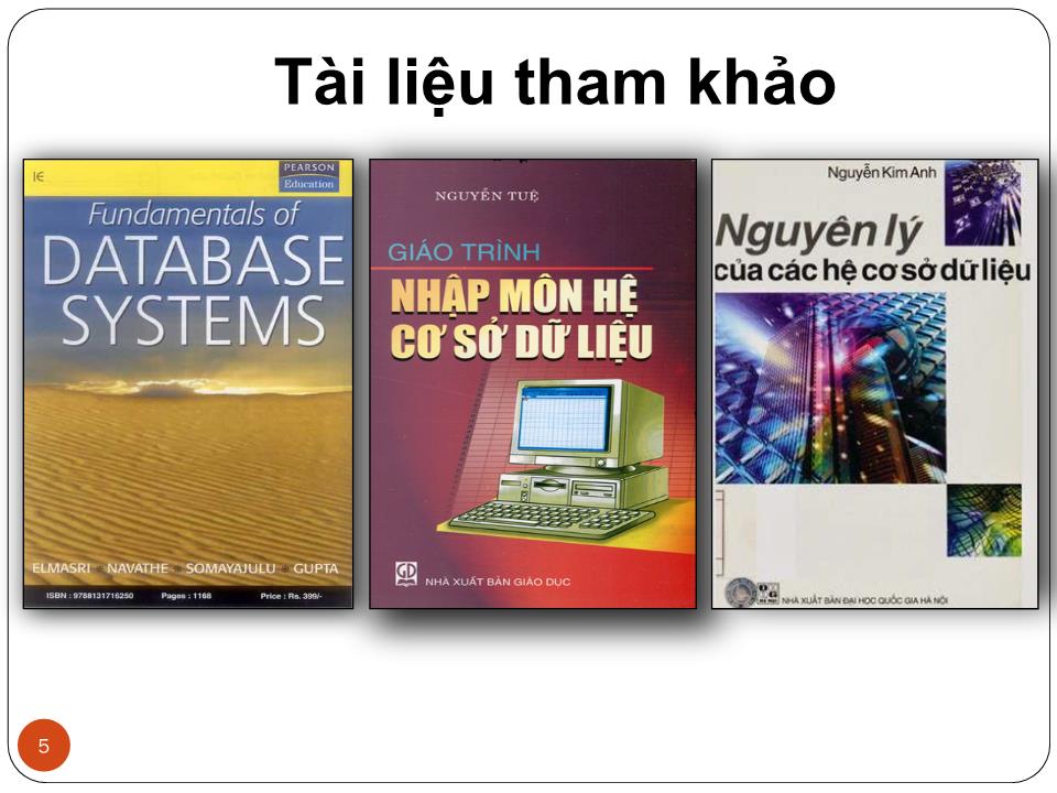 Bài giảng Cơ sở dữ liệu và quản trị cơ sở dữ liệu - Chương 4: Ngôn ngữ truy vấn có cấu trúc - Nguyễn Vương Thịnh trang 4