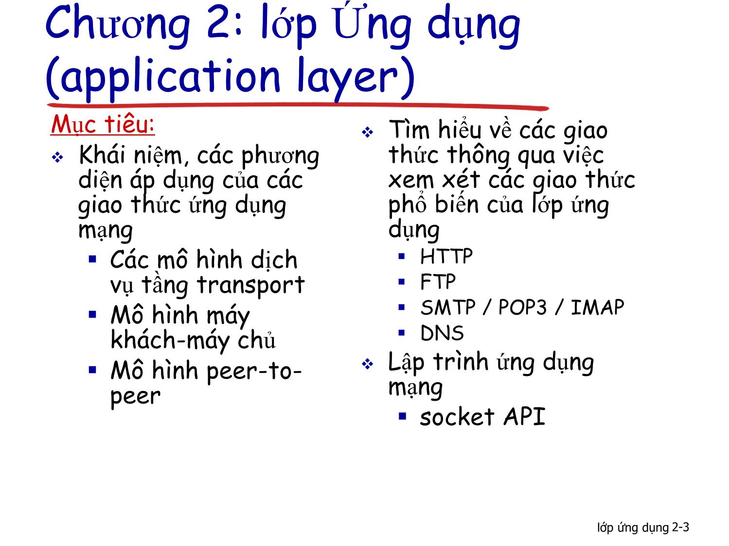 Bài giảng Computer Networking - Chương 2: Lớp ứng dụng trang 3