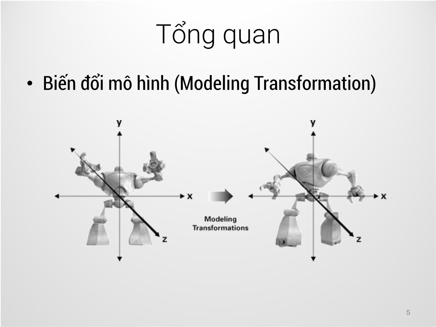 Bài giảng Công nghệ đồ họa và hiện thực - Bài 5: Các phép biến đổi mô hình - Trịnh Thành Trung trang 5