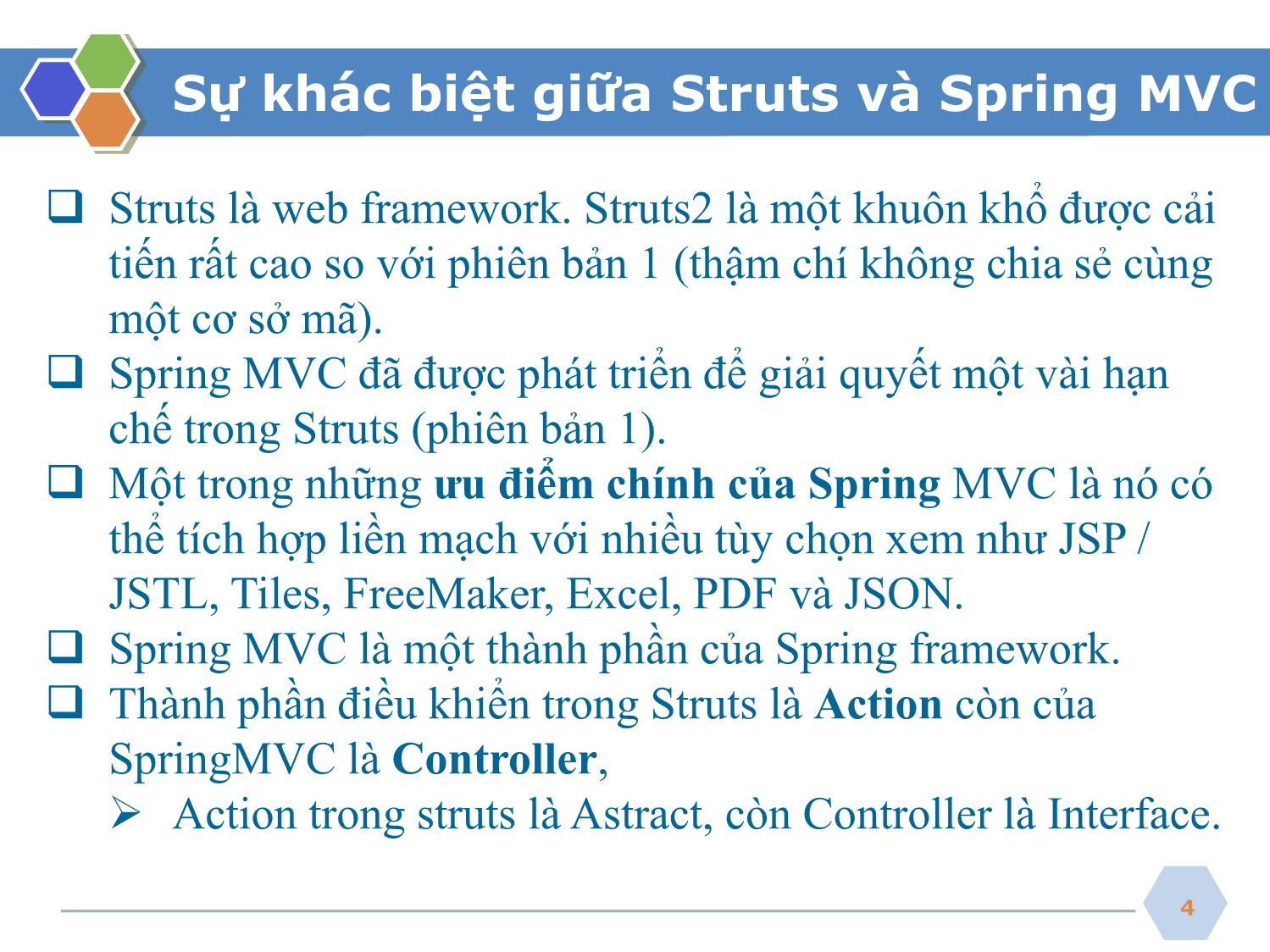 Bài giảng Công nghệ Java - Bài 5: Struts và Spring Framework - Nguyễn Hữu Thể trang 4