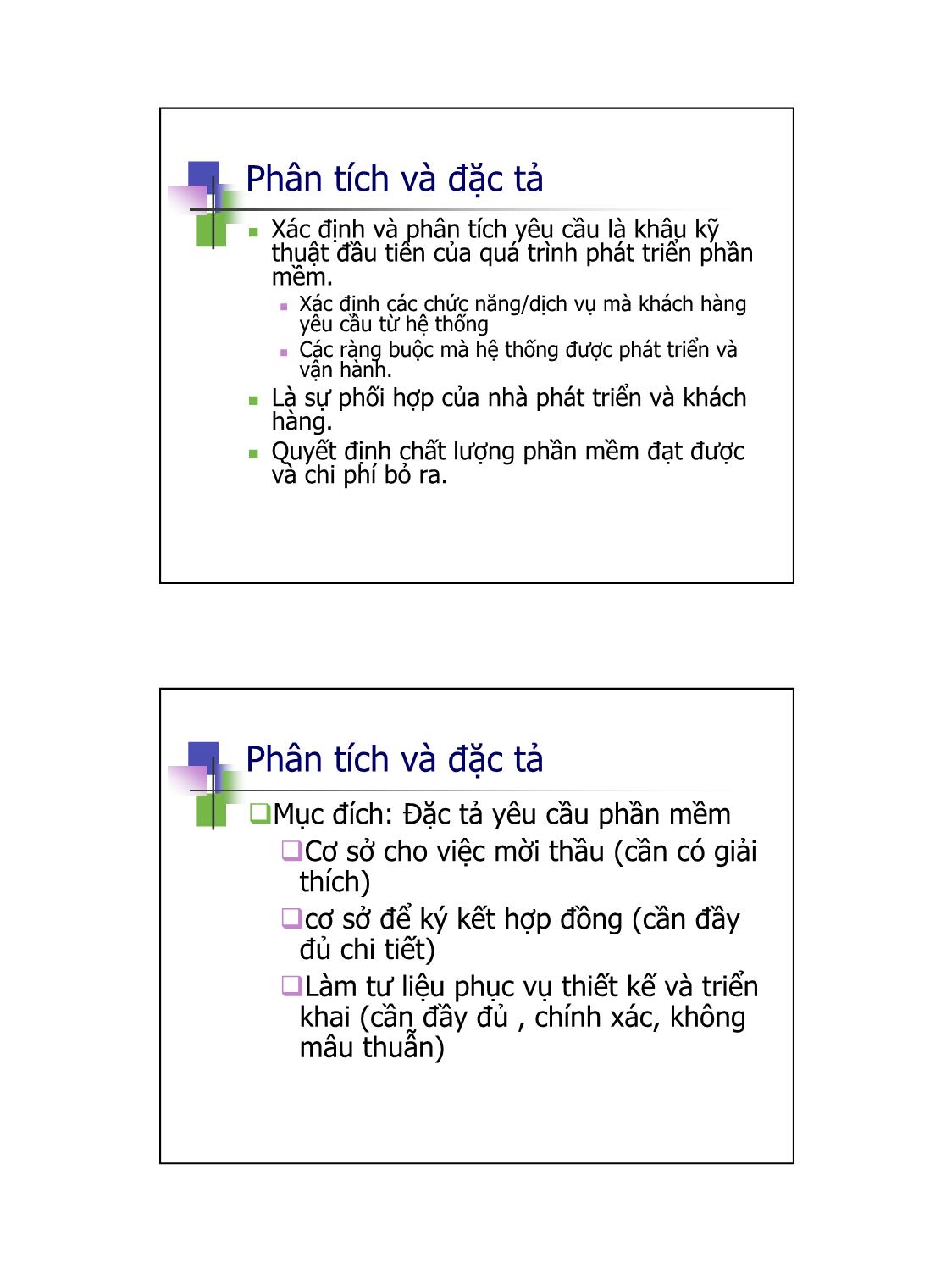 Bài giảng Công nghệ phần mềm - Phân tích và đặc tả yêu cầu trang 2