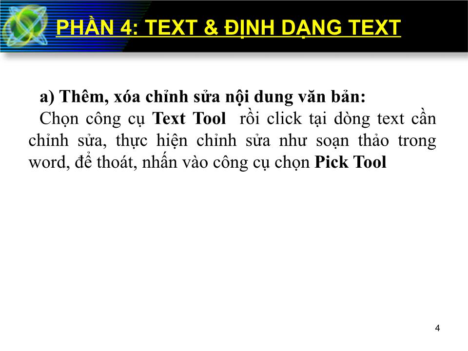 Bài giảng Corel Draw - Phần 4: Text và định dạng Text trang 3