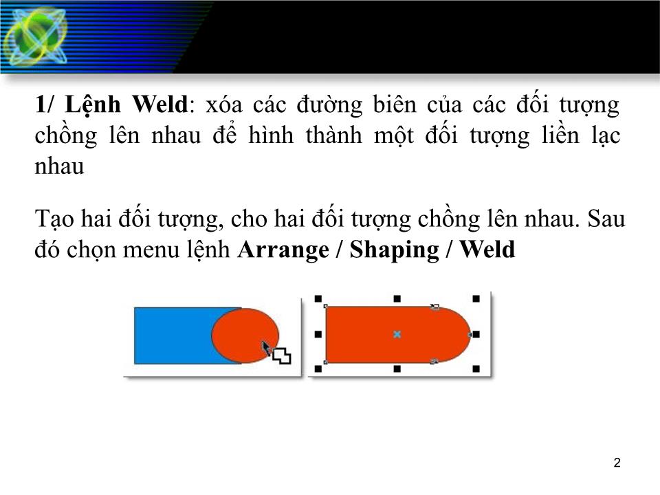 Bài giảng Corel Draw - Phần 7: Lệnh và thao tác nâng cao trang 1