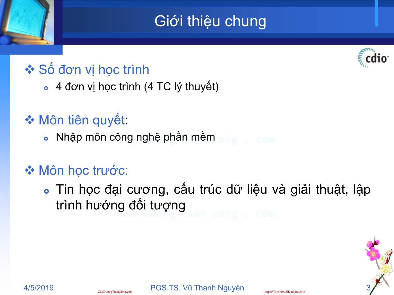 Bài giảng Đặc tả hình thức - Giới thiệu môn học - Vũ Thanh Nguyên trang 3