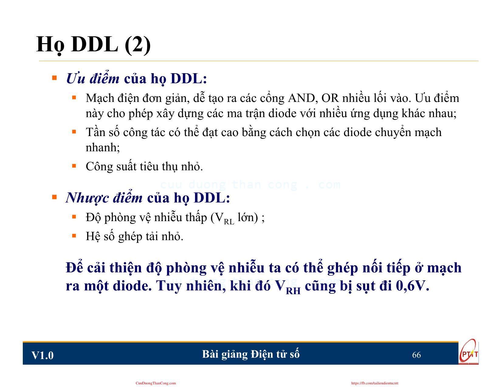 Bài giảng Điện tử số - Chương 3: Cổng logic TTL và CMOS - Nguyễn Trung Hiếu trang 5