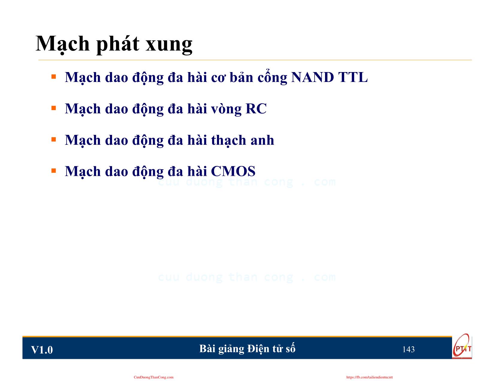 Bài giảng Điện tử số - Chương 6: Mạch phát xung và tạo dạng xung - Nguyễn Trung Hiếu trang 4