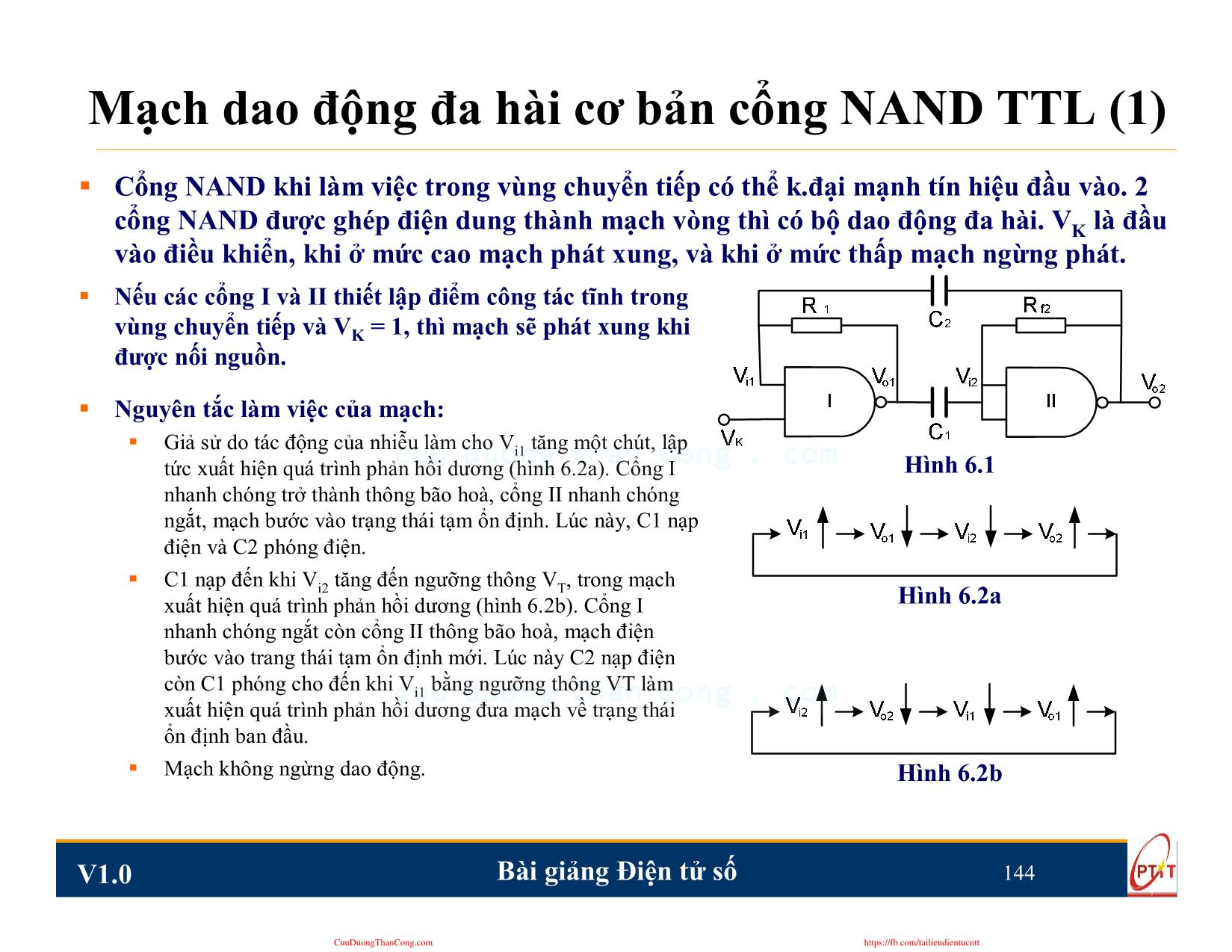 Bài giảng Điện tử số - Chương 6: Mạch phát xung và tạo dạng xung - Nguyễn Trung Hiếu trang 5