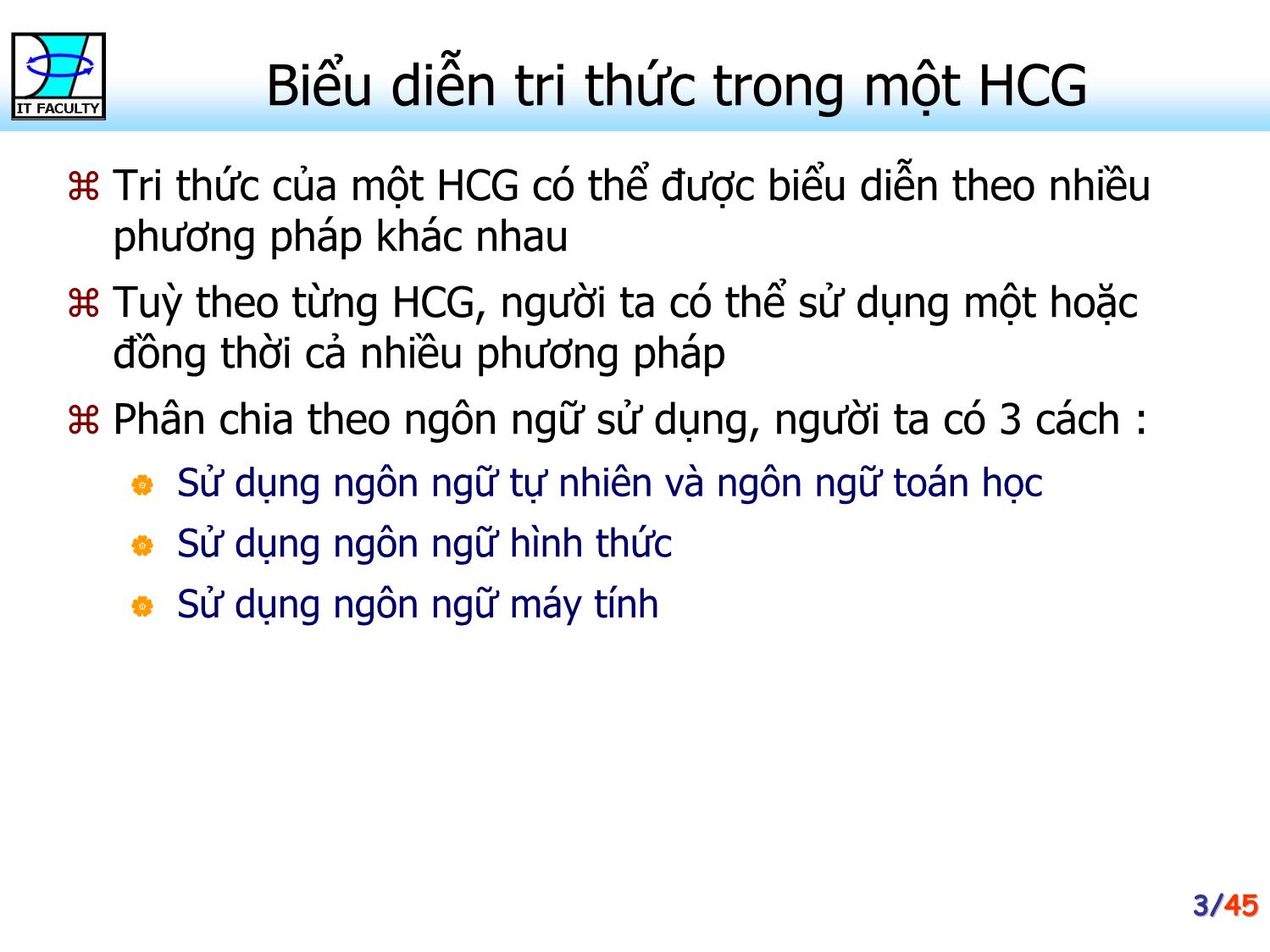 Bài giảng Hệ chuyên gia - Chương 2, Phần 1: Biểu diễn tri thức nhờ logic vị từ bậc một - Phan Huy Khánh trang 3