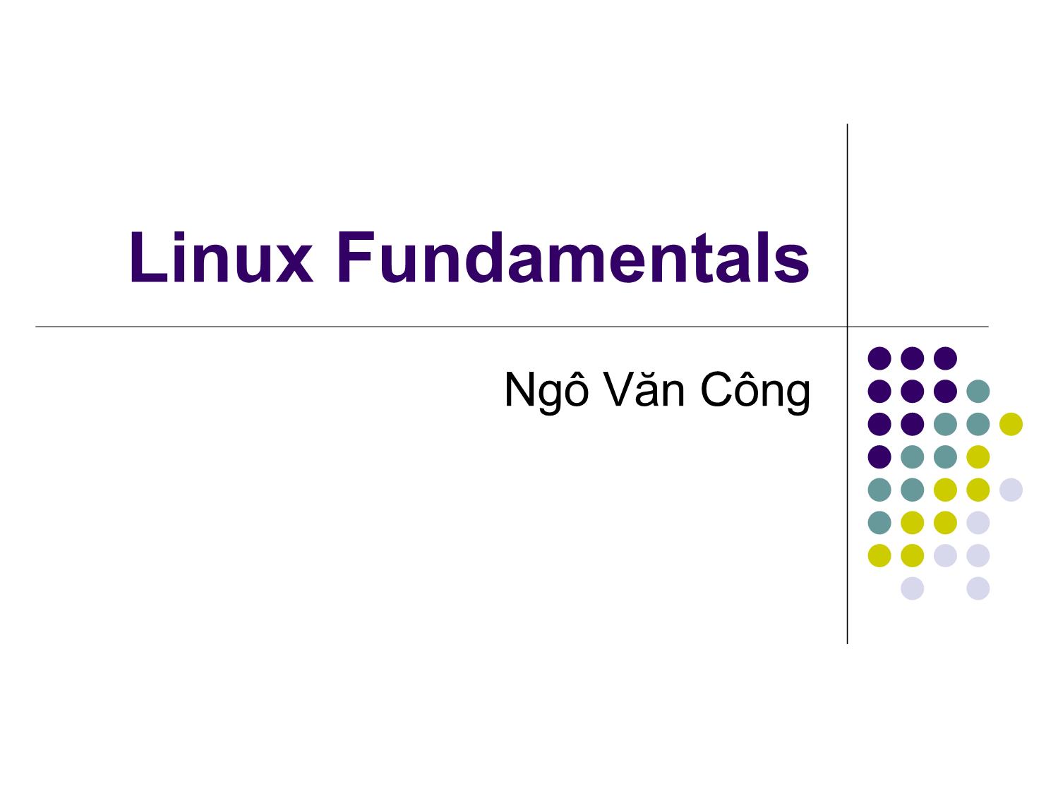 Bài giảng Hệ điều hành Linux - Chương 3: Linux Fundamentals - Ngô Văn Công trang 1