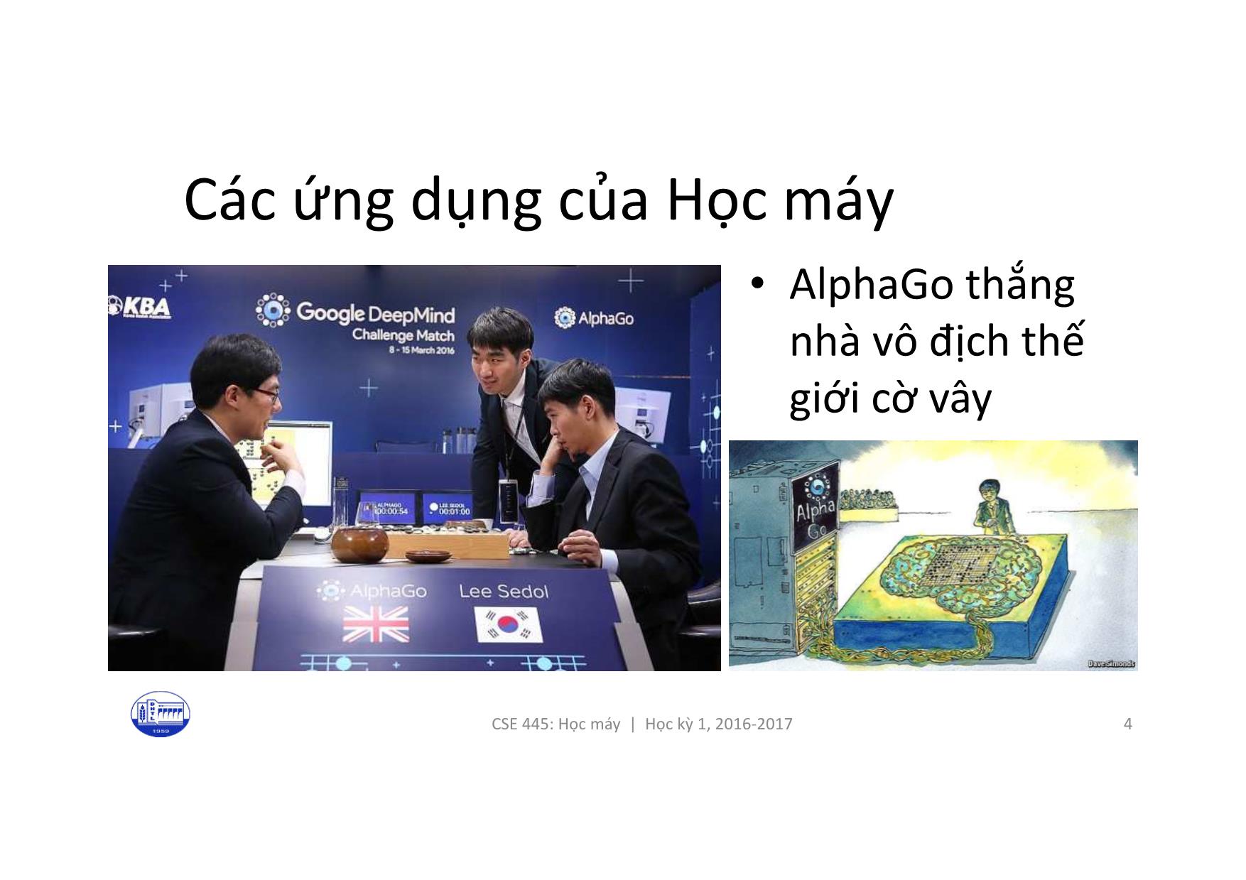 Bài giảng Học máy - Bài 1: Tổng quan về học máy - Nguyễn Thanh Tùng trang 4