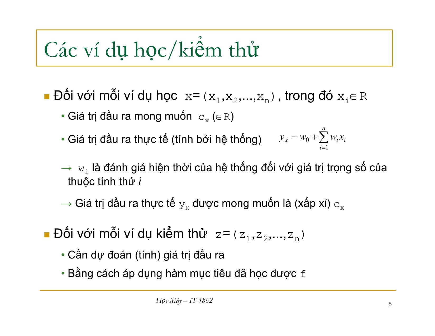 Bài giảng Học máy - Bài 4: Hồi quy tuyến - Nguyễn Nhật Quang trang 5