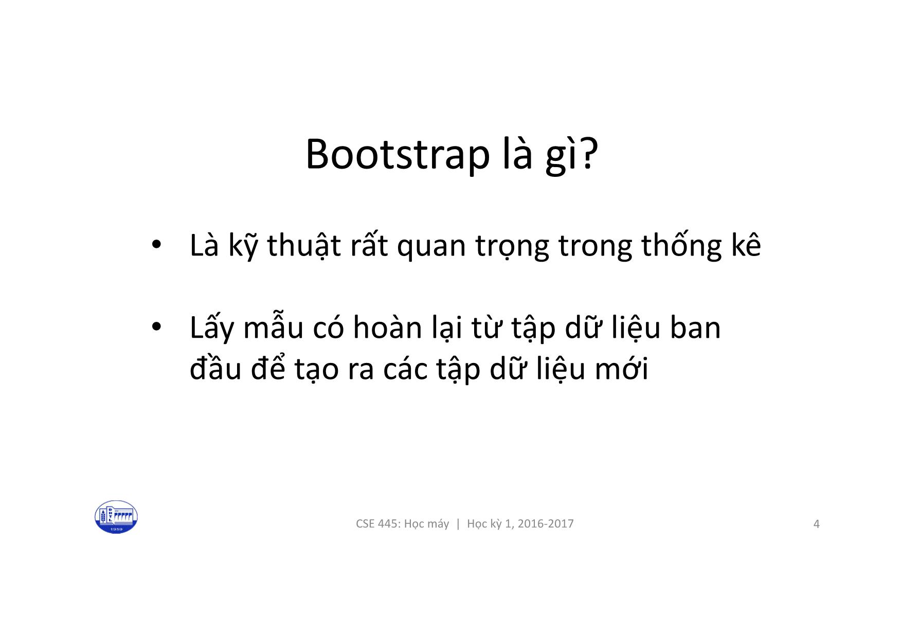 Bài giảng Học máy - Bài 6: Các phương pháp học máy kết hợp - Nguyễn Thanh Tùng trang 4