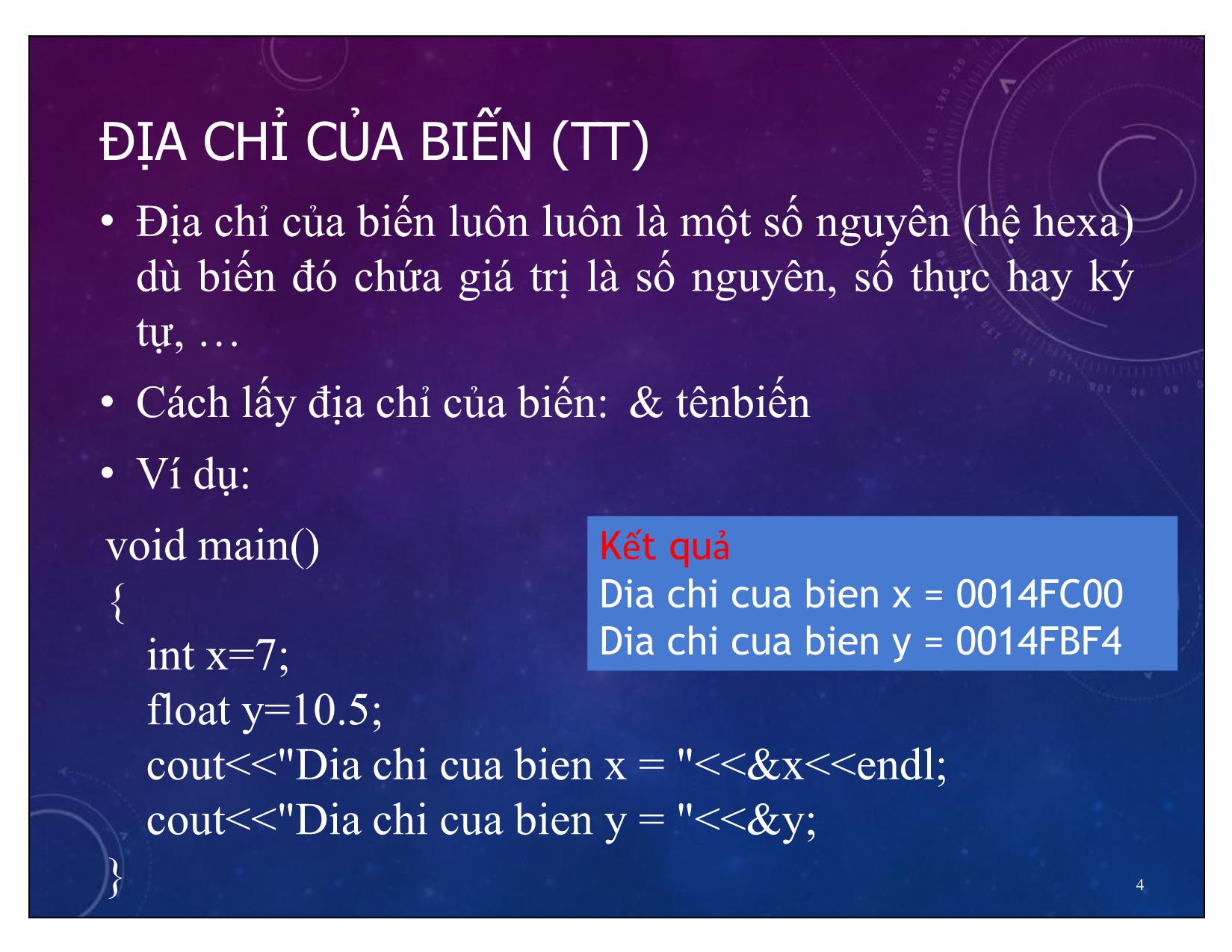 Bài giảng Kĩ thuật lập trình nâng cao - Chương 2: Lập trình con trỏ - Trần Minh Thái trang 4