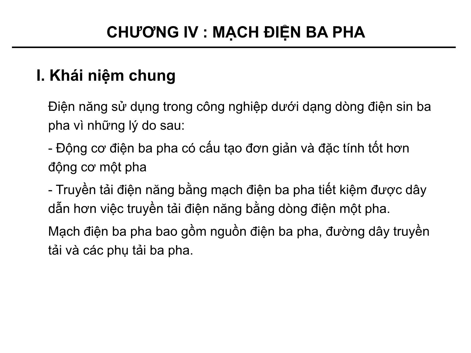 Bài giảng Kỹ thuật điện - Chương 4: Mạch điện ba pha trang 2