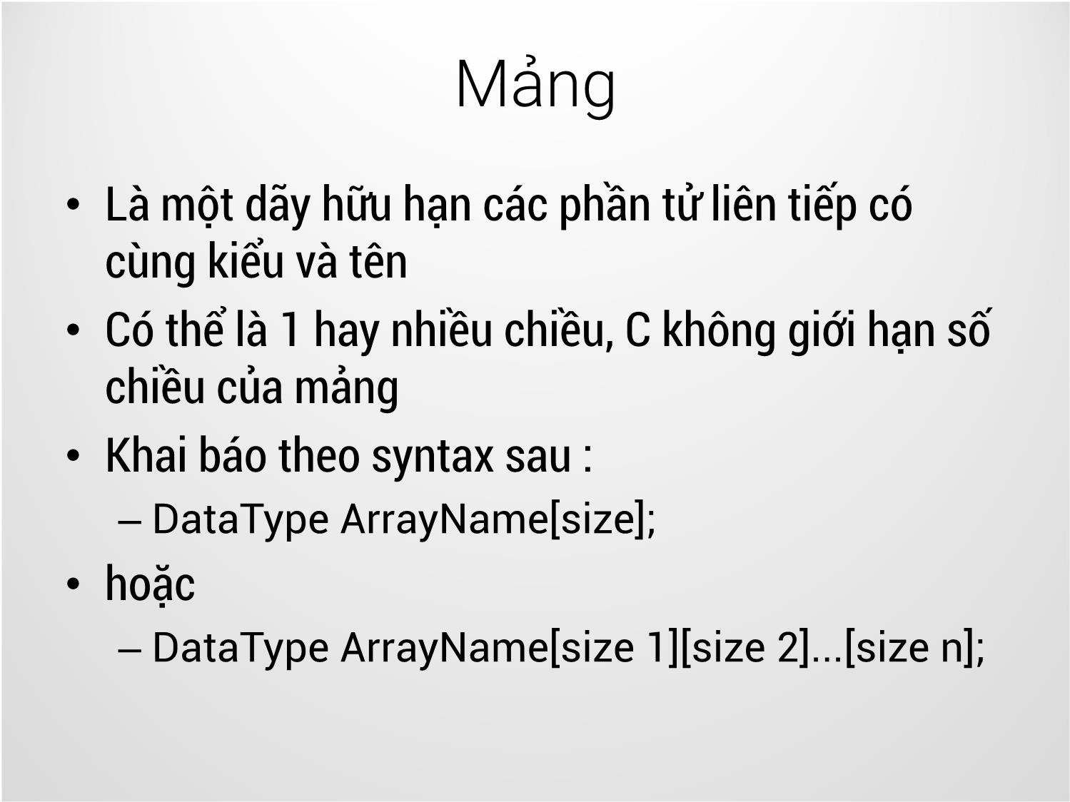 Bài giảng Kỹ thuật lập trình - Bài 2: C/C++ nâng cao - Trịnh Thành Trung trang 4