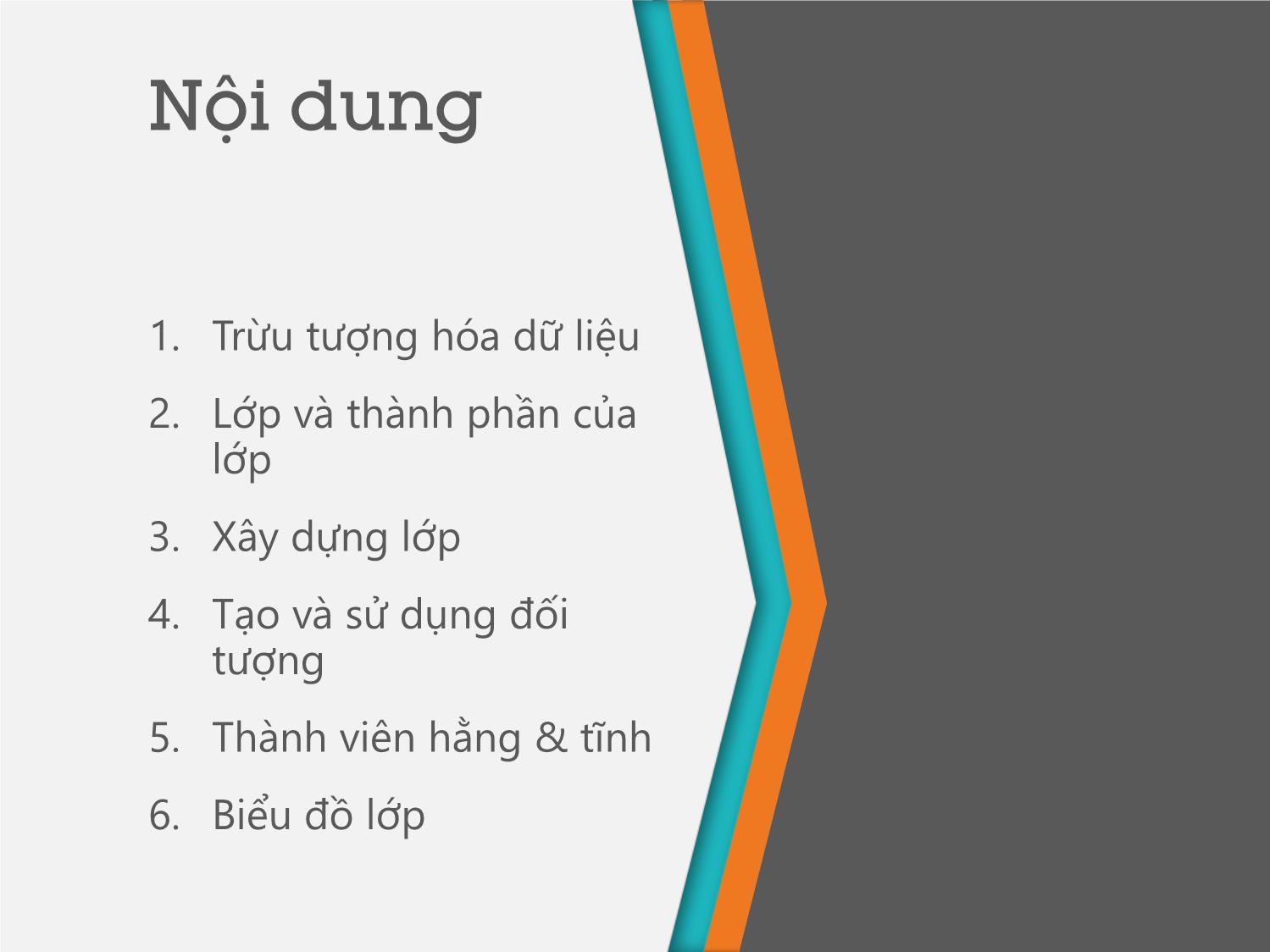 Bài giảng Lập trình hướng đối tượng - Bài 3: Xây dựng lớp - Trịnh Thành Trung trang 2