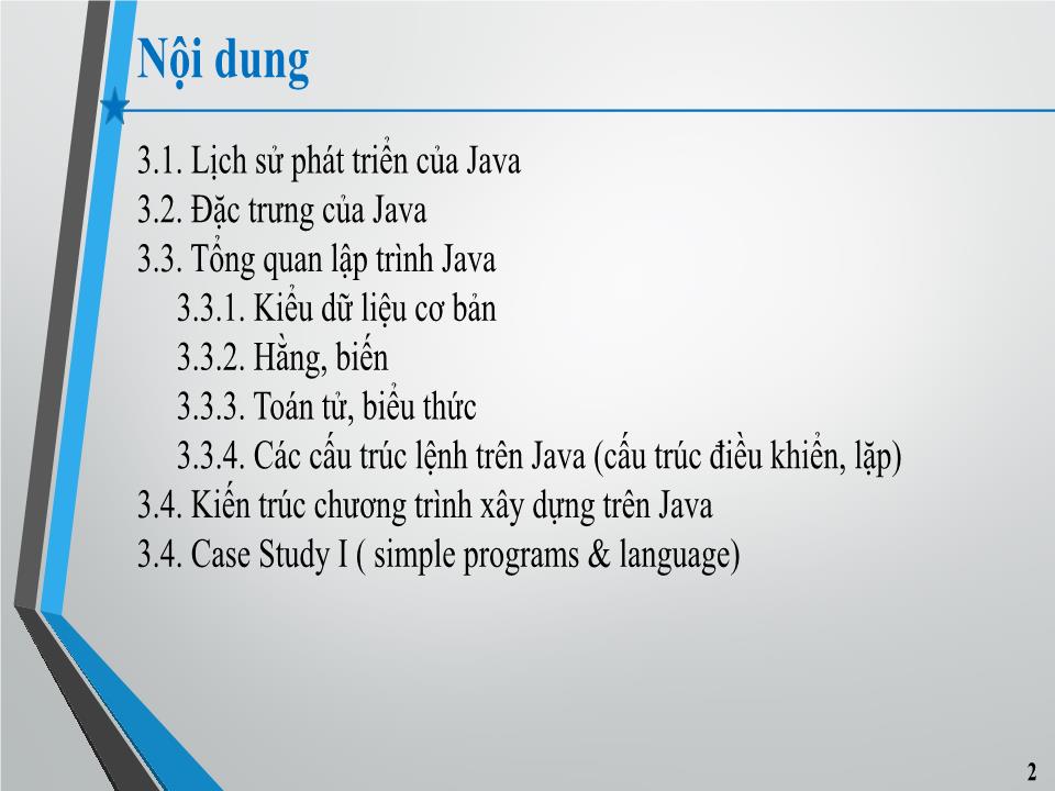 Bài giảng Lập trình hướng đối tượng - Chương 3: Giới thiệu Java trang 1