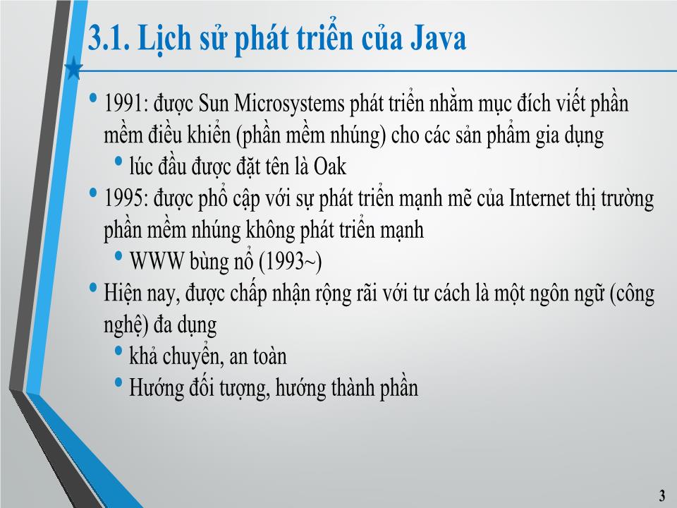 Bài giảng Lập trình hướng đối tượng - Chương 3: Giới thiệu Java trang 2