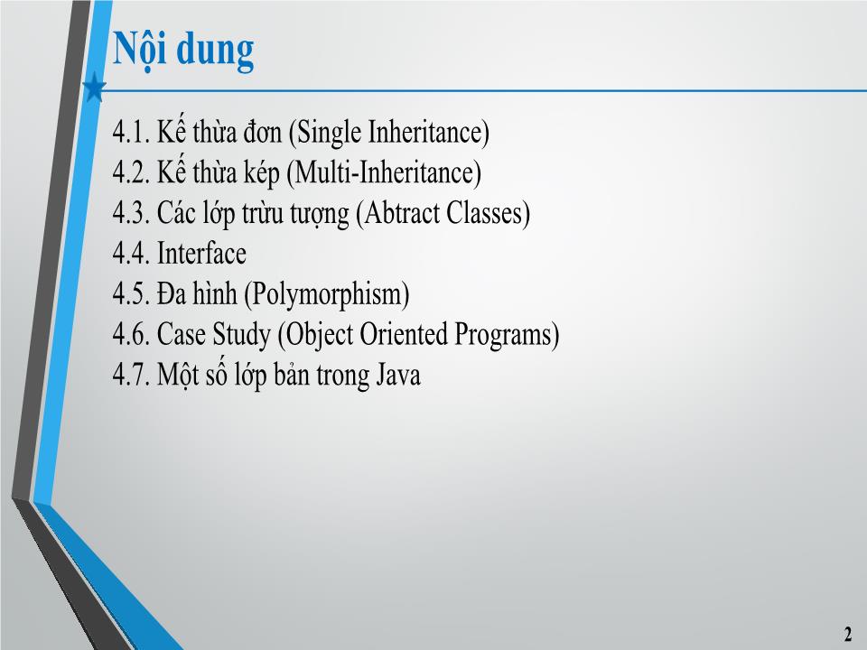 Bài giảng Lập trình hướng đối tượng - Chương 4: Kế thừa và đa hình trên Java trang 1