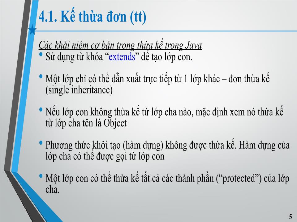 Bài giảng Lập trình hướng đối tượng - Chương 4: Kế thừa và đa hình trên Java trang 4