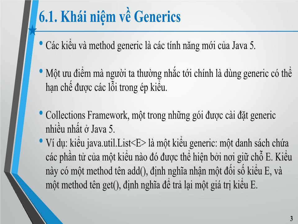 Bài giảng Lập trình hướng đối tượng - Chương 6: Lập trình Generics trang 2