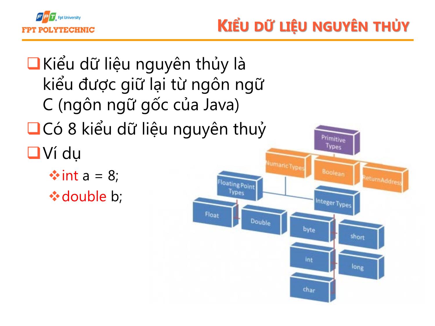Bài giảng Lập trình Java 1 - Bài 2: Kiểu, toán tử, lệnh if, switch trang 3