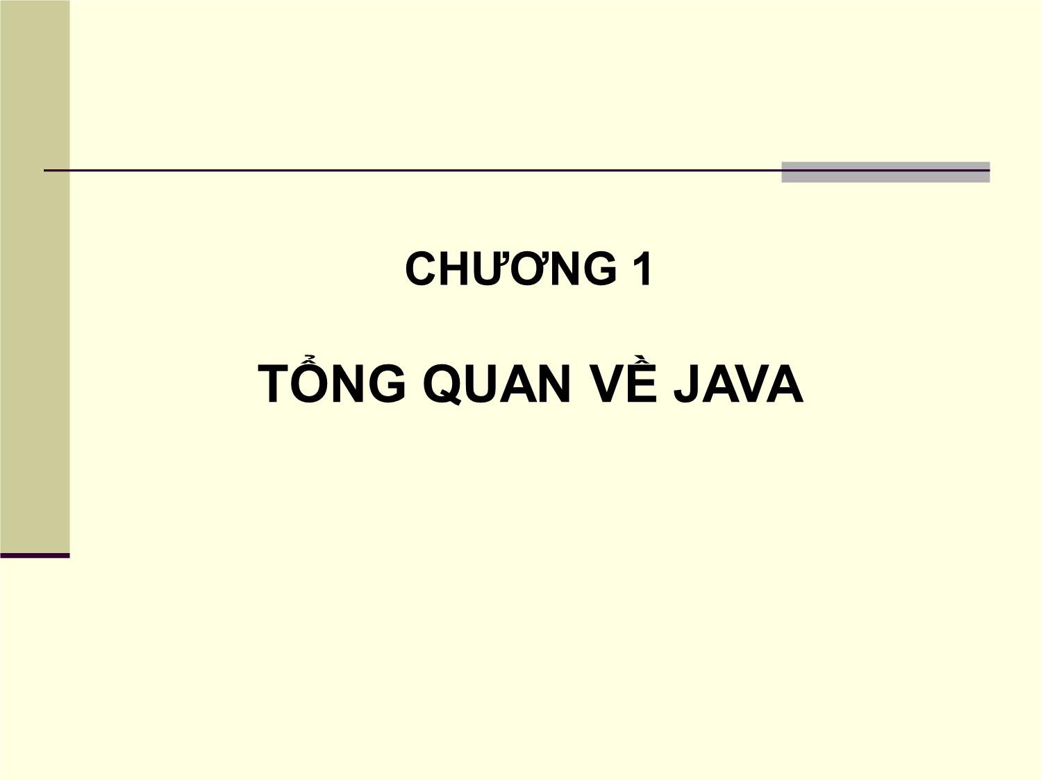 Bài giảng Lập trình Java - Chương 1: Tổng quan về Java trang 5