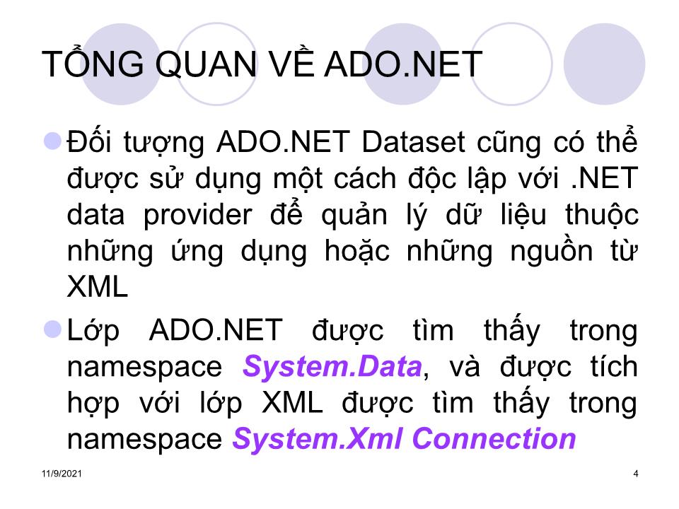 Bài giảng Lập trình ứng dụng Web - Chương 5, Phần 1: Ado.Net trang 3