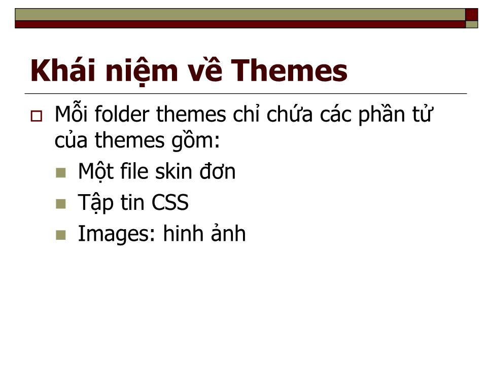 Bài giảng Lập trình ứng dụng Web - Chương 5, Phần 2: Themes và Skin trang 2