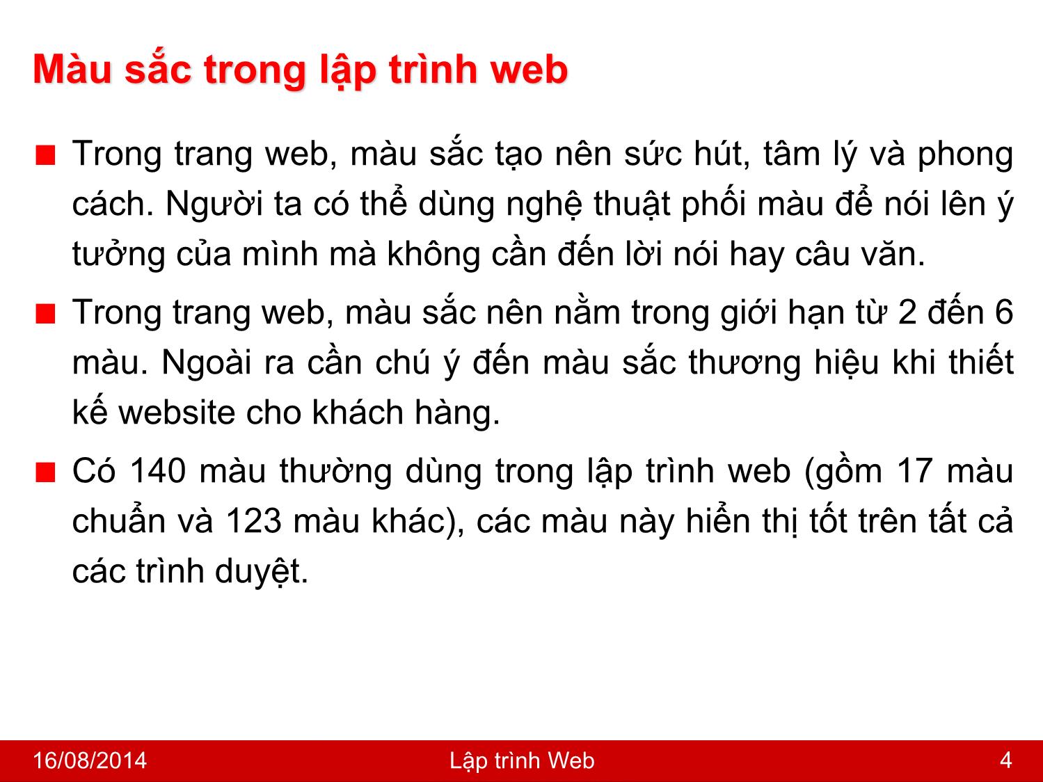 Bài giảng Lập trình Web - Bài 3: Cơ bản về CSS - Nguyễn Hoàng Tùng trang 4