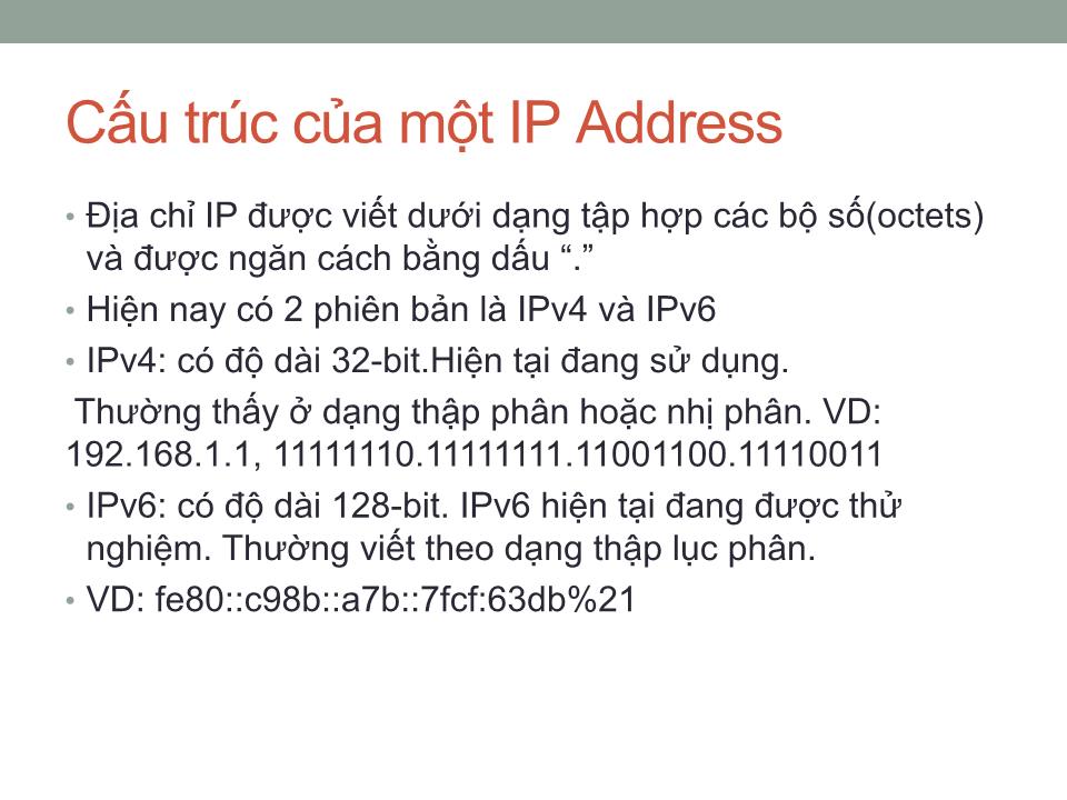 Bài giảng Mạng máy tính - Bài 6: IP và Subnet - Nguyễn Quốc Sử trang 3