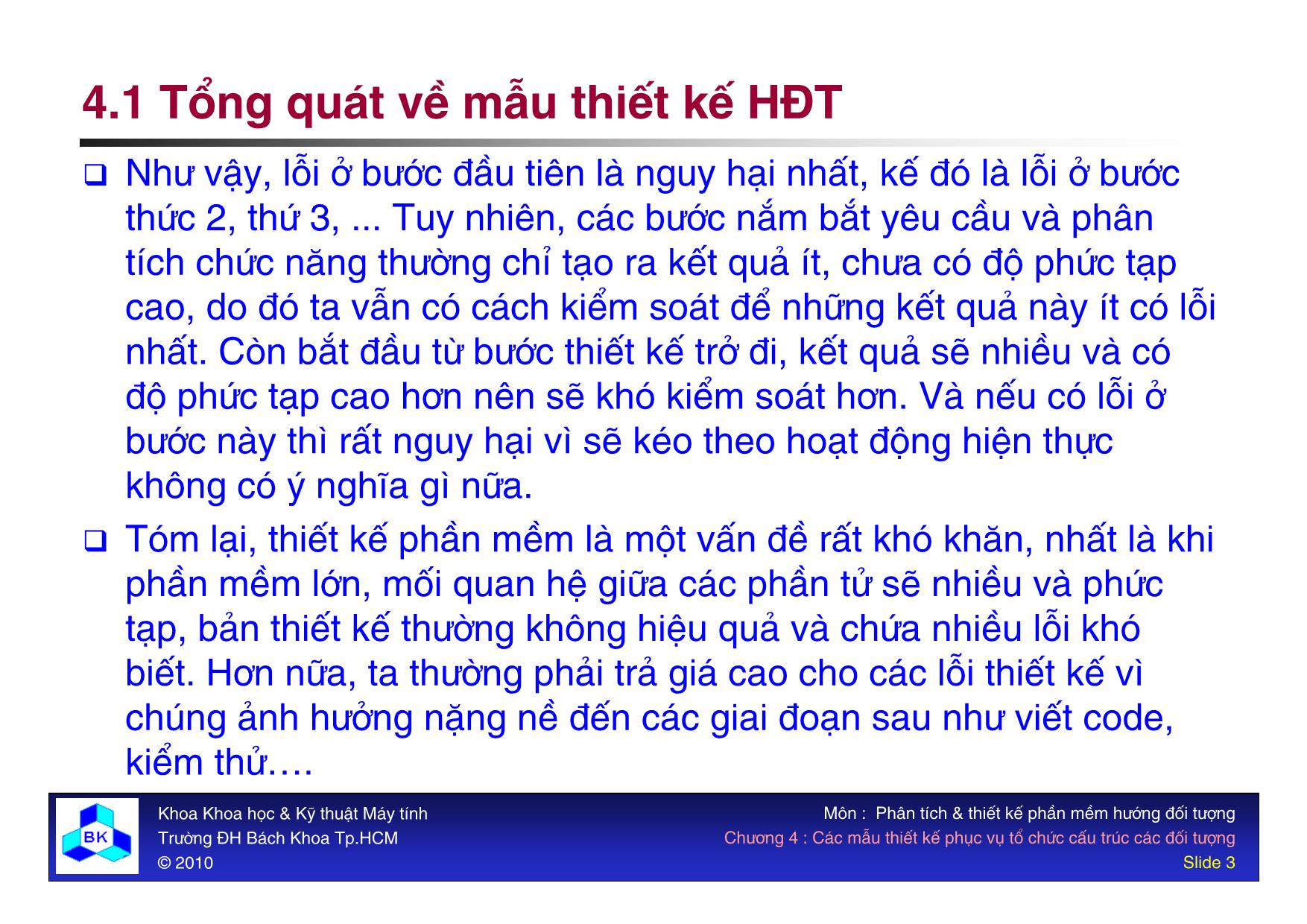 Bài giảng môn Phát triển phần mềm - Chương 4: Các mẫu thiết kế phục vụ tổ chức cấu trúc các đối tượng trang 3