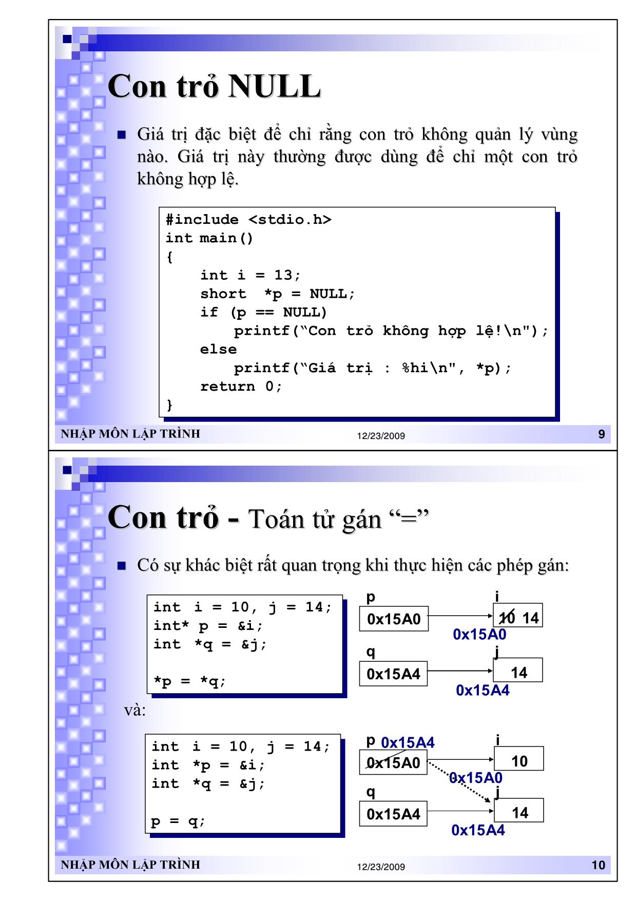 Bài giảng Nhập môn lập trình - Con trỏ, chuỗi - Trần Phước Tuấn trang 5