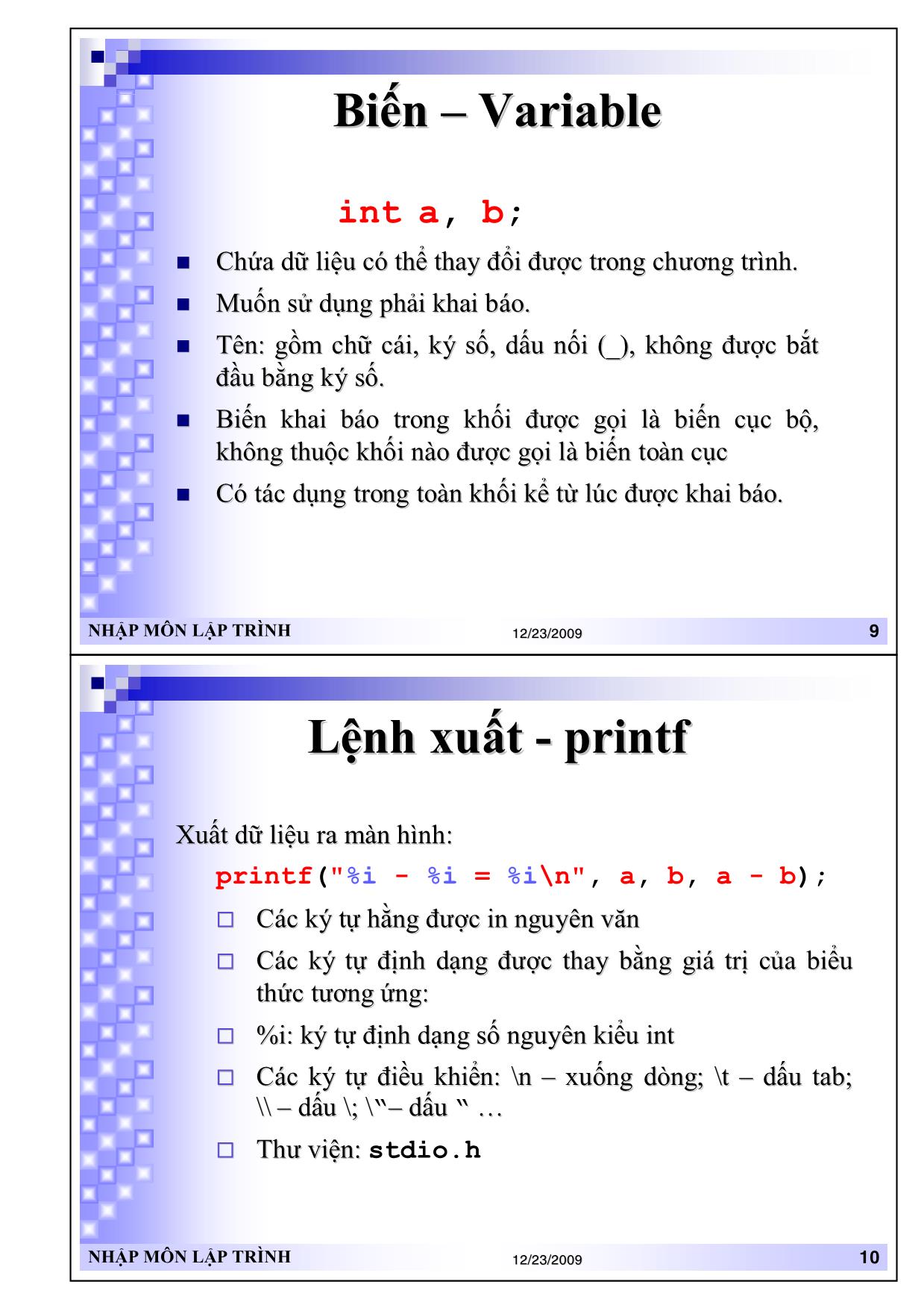 Bài giảng Nhập môn lập trình - Mở đầu - Trần Phước Tuấn trang 5