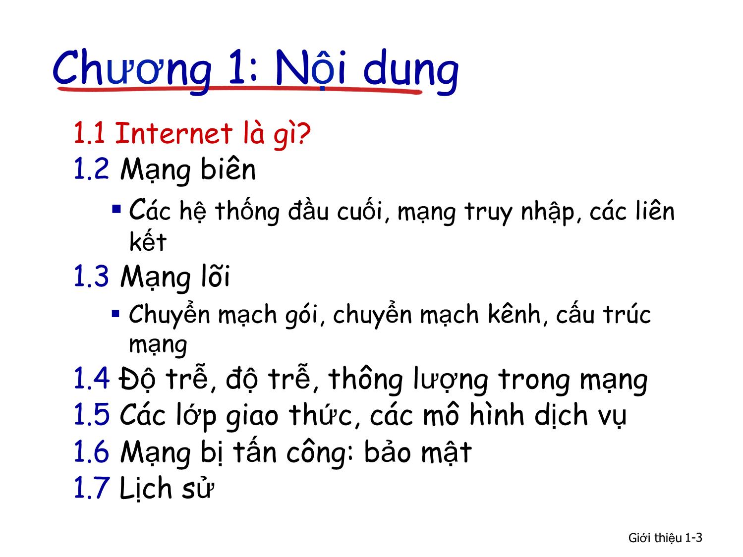 Bài giảng Nhập môn mạng máy tính - Chương 1: Giới thiệu trang 3