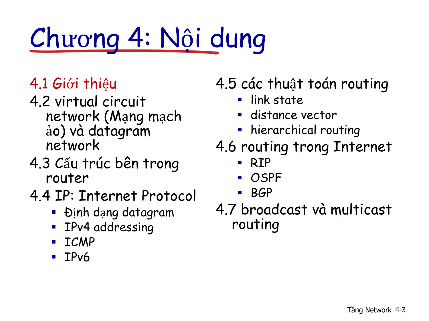 Bài giảng Nhập môn mạng máy tính - Chương 4: Nội dung trang 3