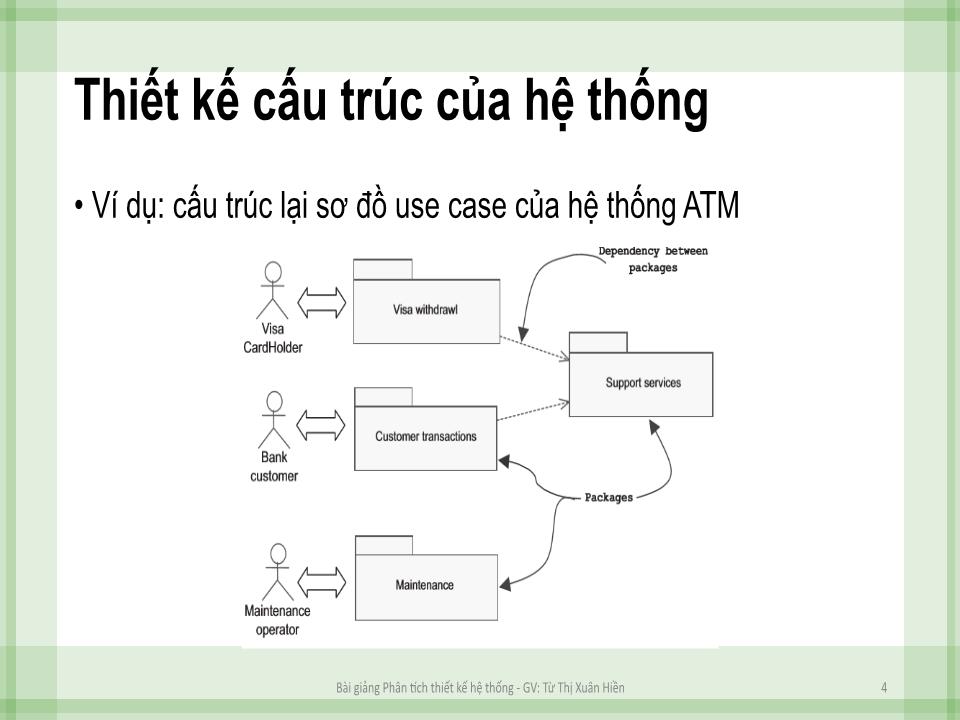 Bài giảng Phân tích thiết kế hệ thống - Chương 7: Xây dựng cấu trúc hệ thống với lớp phân tích - Từ Thị Xuân Hiền trang 3